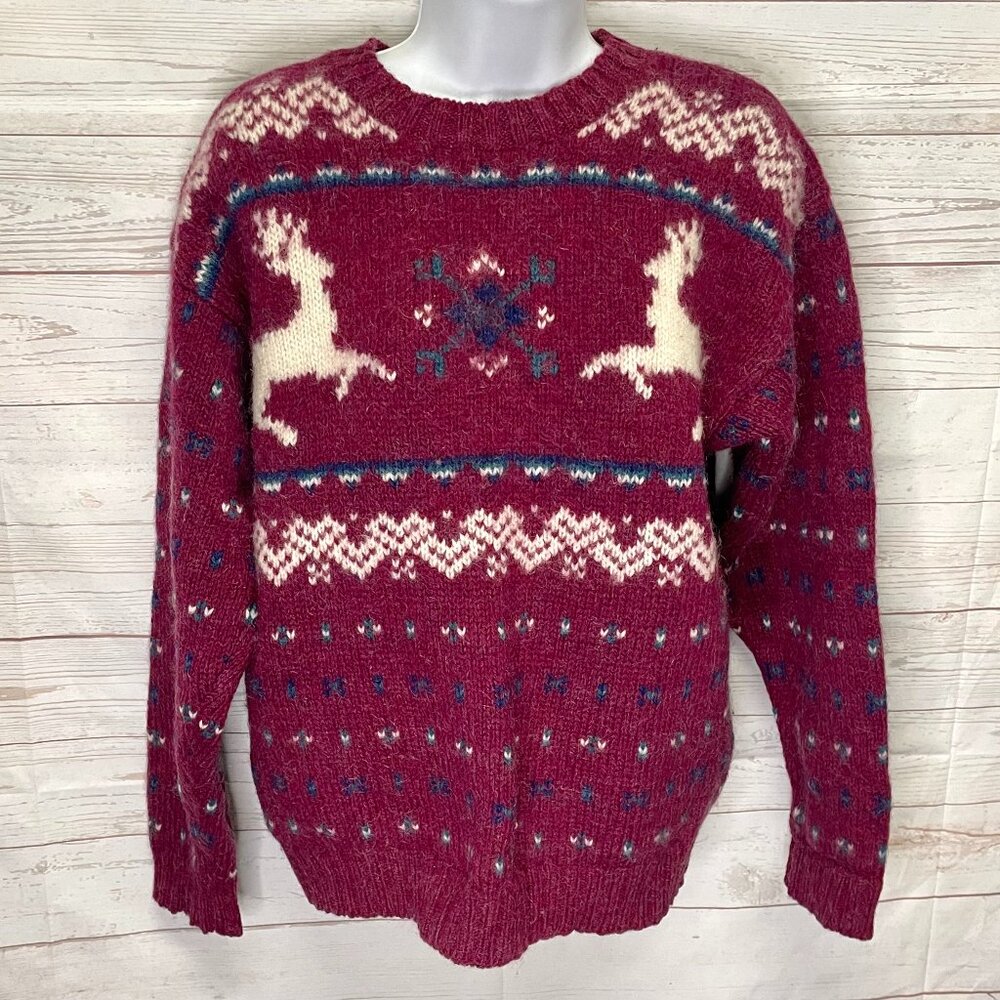 Vintage Woolrich Nordic Reindeer Sweater
